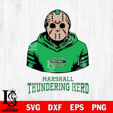Marshall Thundering Herd Jason Voorhees 4 Svg Eps Dxf Png File, Digital Download