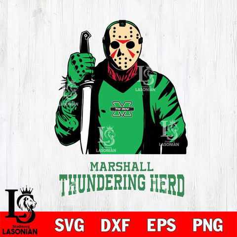 Marshall Thundering Herd Jason Voorhees 6 Svg Eps Dxf Png File, Digital Download