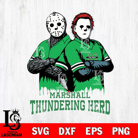 Marshall Thundering Herd Jason Voorhees 8 Svg Eps Dxf Png File, Digital Download