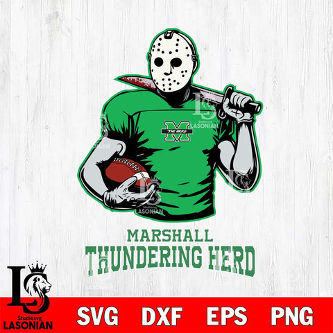 Marshall Thundering Herd Jason Voorhees 9 Svg Eps Dxf Png File, Digital Download