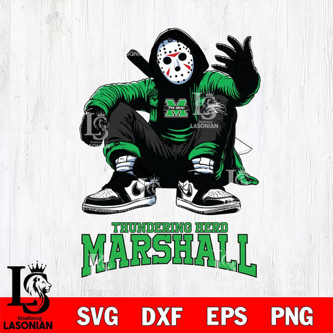 Marshall Thundering Herd Jason Voorhees Halloween SVG Svg Eps Dxf Png File, Digital Download, Instant Download