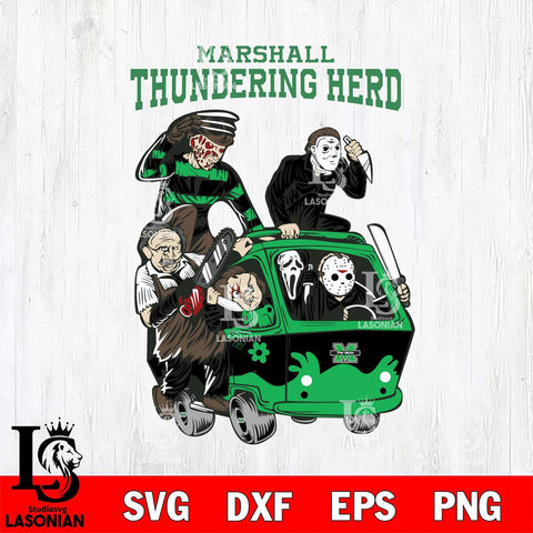 Marshall Thundering Herd Jason Voorhees Horror 10 Svg Eps Dxf Png File, NCAA svg, Digital Download, Instant Download