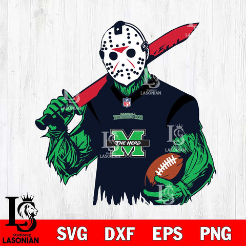 Marshall Thundering Herd Jason Voorhees Horror 11 Svg Eps Dxf Png File, NCAA svg, Digital Download, Instant Download