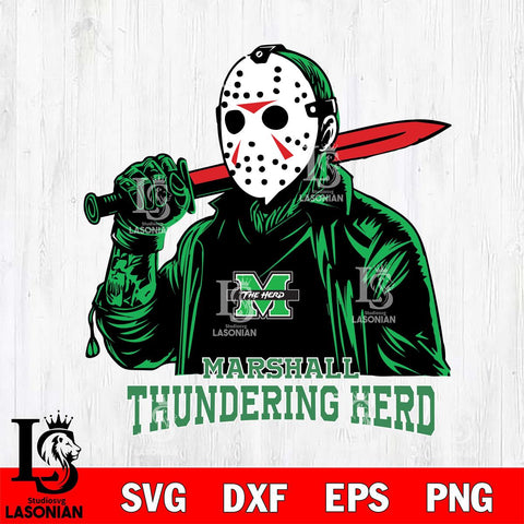 Marshall Thundering Herd Jason Voorhees Horror 12 Svg Eps Dxf Png File, NCAA svg, Digital Download, Instant Download