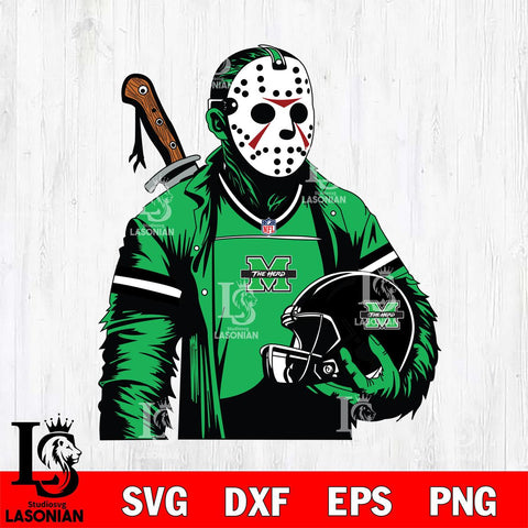 Marshall Thundering Herd Jason Voorhees Horror 2 Svg Eps Dxf Png File, NCAA svg, Digital Download, Instant Download