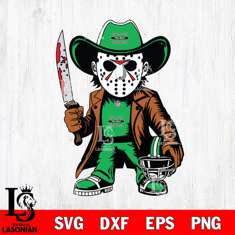 Marshall Thundering Herd Jason Voorhees Horror Svg Eps Dxf Png File, NCAA svg, Digital Download, Instant Download