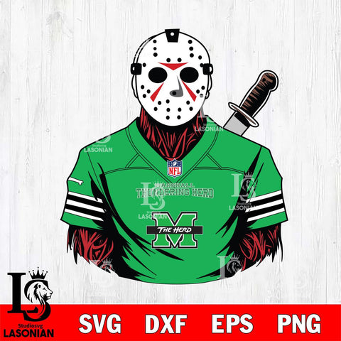 Marshall Thundering Herd Jason Voorhees Horror 4 Svg Eps Dxf Png File, NCAA svg, Digital Download, Instant Download