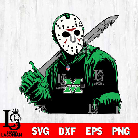 Marshall Thundering Herd Jason Voorhees Horror 7 Svg Eps Dxf Png File, NCAA svg, Digital Download, Instant Download