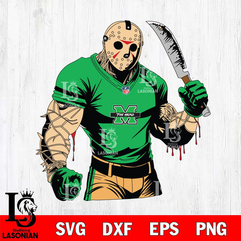 Marshall Thundering Herd Jason Voorhees Horror 8 Svg Eps Dxf Png File, NCAA svg, Digital Download, Instant Download
