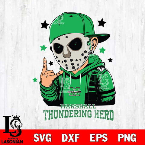 Marshall Thundering Herd Jason Voorhees Horror 9 Svg Eps Dxf Png File, NCAA svg, Digital Download, Instant Download