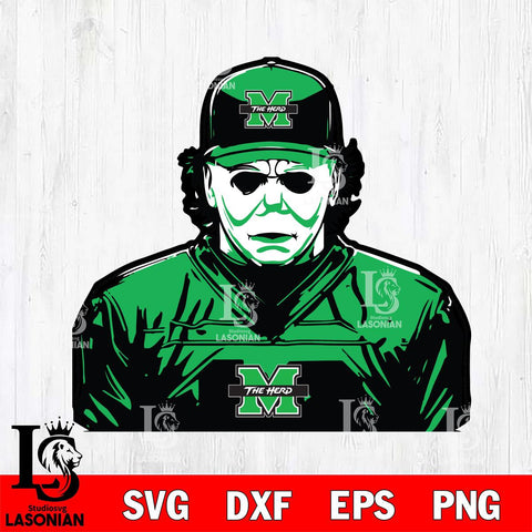 Marshall Thundering Herd Michael Myers Horror Halloween Svg Eps Dxf Png File, NCAA svg, Digital Download, Instant Download