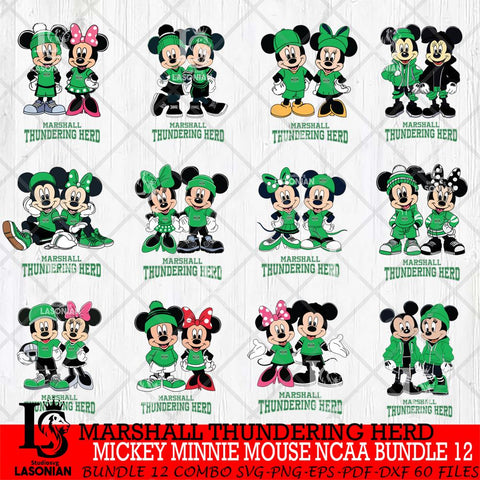 Marshall Thundering Herd Mickey Minnie Mouse NCAA Bundle 12 Svg Eps Dxf Png File, Bundle NCAA svg , File Cut , Digital Download , Instant Download, Cut Svg Files
