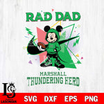 Marshall Thundering Herd Mickey Wearing Hoodie Rad Dad SVG DXF EPS PNG FILE, NCAA File Cut,Digital Download,Instant Download