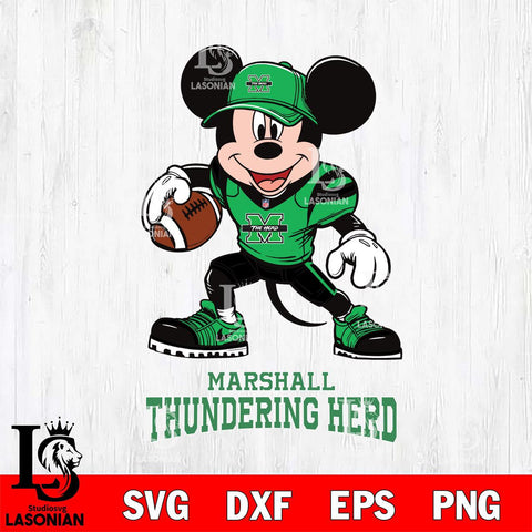 Marshall Thundering Herd Mikey Mouse Disney, Svg Eps Dxf Png File, Digital Download