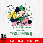 Marshall Thundering Herd Minnie Mouse Dancing SVG DXF EPS PNG FILE, NCAA File Cut,Digital Download,Instant Download