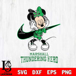 Marshall Thundering Herd Minnie Mouse Dancing NIKE, Svg Eps Dxf Png File, Digital Download