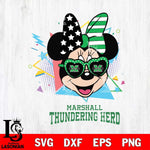 Marshall Thundering Herd Minnie Mouse Love Sport SVG DXF EPS PNG FILE, NCAA File Cut,Digital Download,Instant Download