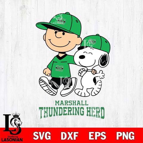Marshall Thundering Herd Peanuts Snoopy Friends SVG DXF EPS PNG FILE,Snoopy File Cut, NCAA Digital Download,Instant Download,Christmas Silhouette