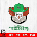 Marshall Thundering Herd Pennywise Horror Sport 12 Svg Eps Dxf Png File, Digital Download
