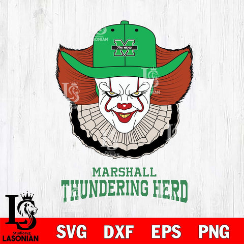 Marshall Thundering Herd Pennywise Horror Sport 12 Svg Eps Dxf Png File, Digital Download