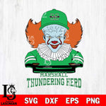 Marshall Thundering Herd Pennywise Horror Sport 2 Svg Eps Dxf Png File, Digital Download