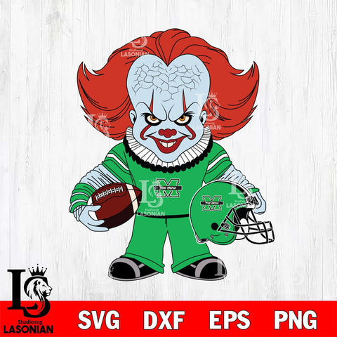Marshall Thundering Herd Pennywise Horror Sport Svg Eps Dxf Png File, Digital Download