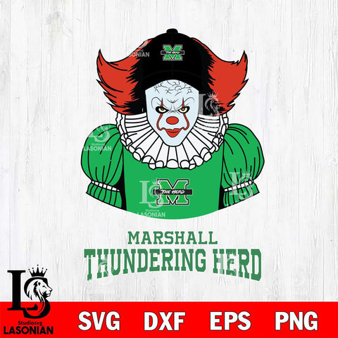 Marshall Thundering Herd Pennywise Horror Sport 7 Svg Eps Dxf Png File, Digital Download