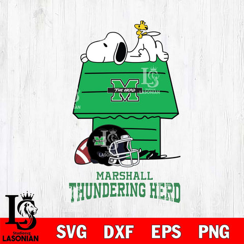 Marshall Thundering Herd Snoopy Chill Football SVG DXF EPS PNG FILE,Snoopy File Cut, NCAA Digital Download,Instant Download,Christmas Silhouette