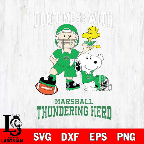 Marshall Thundering Herd Snoopy Dont mess with SVG DXF EPS PNG FILE,Snoopy File Cut, NCAA Digital Download,Instant Download,Christmas Silhouette