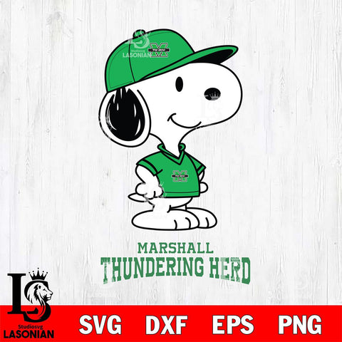 Marshall Thundering Herd Snoopy Football sport SVG DXF EPS PNG FILE,Snoopy File Cut, NCAA Digital Download,Instant Download,Christmas Silhouette