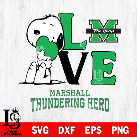 Marshall Thundering Herd Snoopy Sport 10 Svg Eps Dxf Png File, Digital Download