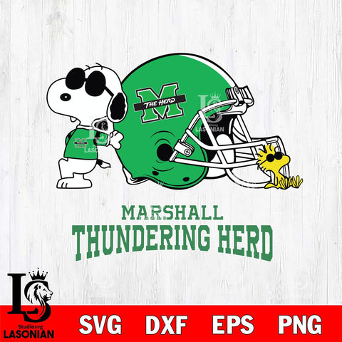 Marshall Thundering Herd Snoopy Sport 2 Svg Eps Dxf Png File, Digital Download