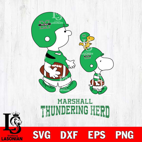 Marshall Thundering Herd Snoopy Sport Svg Eps Dxf Png File, Digital Download