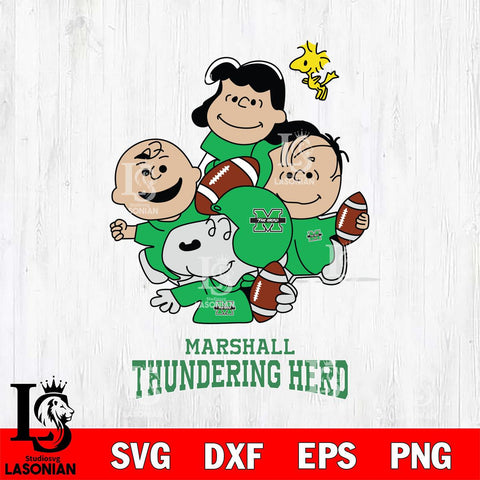 Marshall Thundering Herd Snoopy Sport 4 Svg Eps Dxf Png File, Digital Download