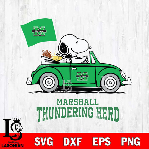 Marshall Thundering Herd Snoopy Sport 5 Svg Eps Dxf Png File, Digital Download