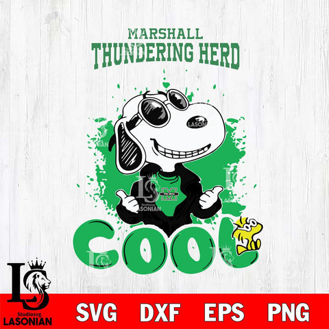 Marshall Thundering Herd Snoopy Sport 7 Svg Eps Dxf Png File, Digital Download