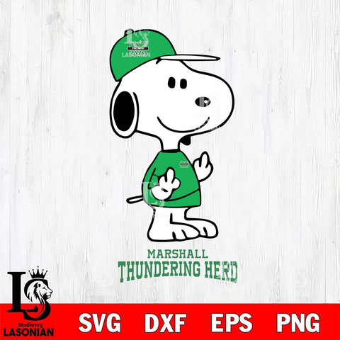 Marshall Thundering Herd Snoopy Sport 8 Svg Eps Dxf Png File, Digital Download