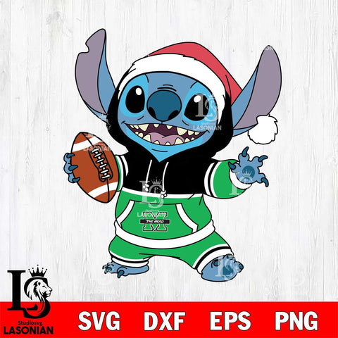 Marshall Thundering Herd Stitch Football Christmas File Cut, NCAA SVG DXF EPS PNG FILE, Digital Download , Criucut , Silhouette