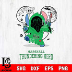 Marshall Thundering Herd Stitch Ghost Face Halloween 2 Svg Eps Dxf Png File, Digital Download, Instant Download