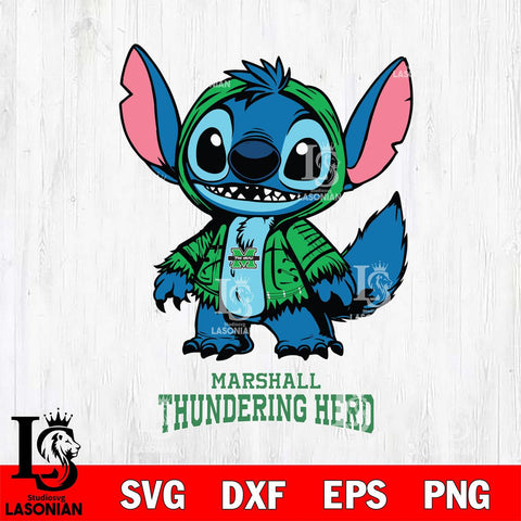 Marshall Thundering Herd Stitch Halloween Svg Eps Dxf Png File, NCAA svg, Digital Download, Instant Download