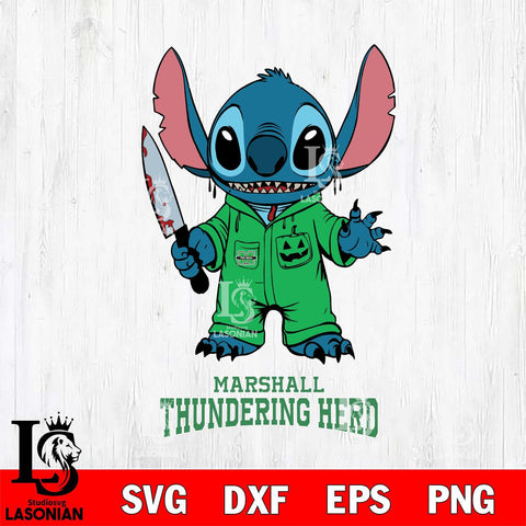Marshall Thundering Herd Stitch Horror 2 Svg Eps Dxf Png File, NCAA svg, Digital Download, Instant Download