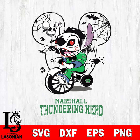 Marshall Thundering Herd Stitch Jigsaws Halloween Svg Eps Dxf Png File, Digital Download, Instant Download