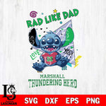 Marshall Thundering Herd Stitch Love Rad Like Dad SVG DXF EPS PNG FILE, NCAA File Cut,Digital Download,Instant Download