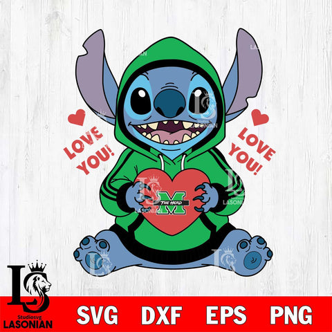 Marshall Thundering Herd Stitch Love You File Cut, NCAA SVG DXF EPS PNG FILE, Digital Download , Criucut , Silhouette
