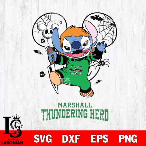 Marshall Thundering Herd Stitch Michael Halloween Svg Eps Dxf Png File, Digital Download, Instant Download