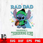 Marshall Thundering Herd Stitch Rad Dad SVG DXF EPS PNG FILE, NCAA File Cut,Digital Download,Instant Download