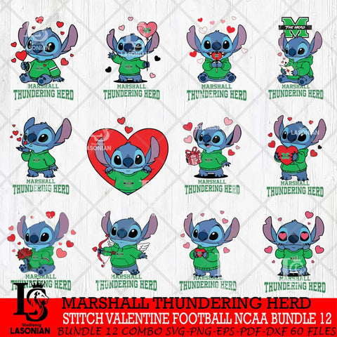 Marshall Thundering Herd Stitch Valentine NCAA Bundle Digital Download ...