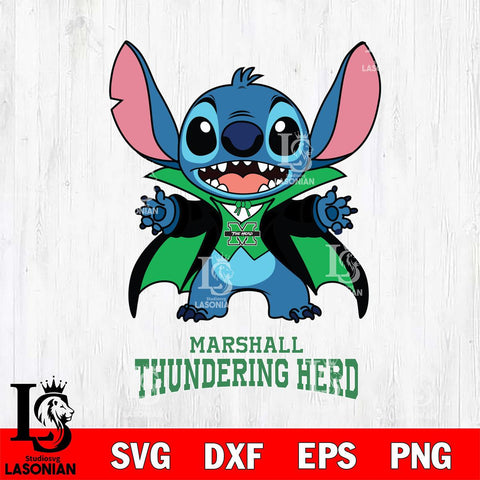 Marshall Thundering Herd Stitch Vampire halloween Svg Eps Dxf Png File, NCAA svg, Digital Download, Instant Download