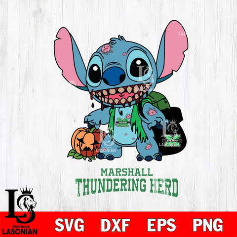 Marshall Thundering Herd Stitch Zombie Svg Eps Dxf Png File, NCAA svg, Digital Download, Instant Download