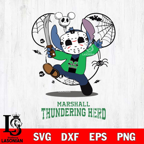 Marshall Thundering Herd Stitch jason voorhees Halloween Svg Eps Dxf Png File, Digital Download, Instant Download